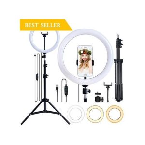 12" Inches Automatic Led Ringlight With Stand &Camera Holder